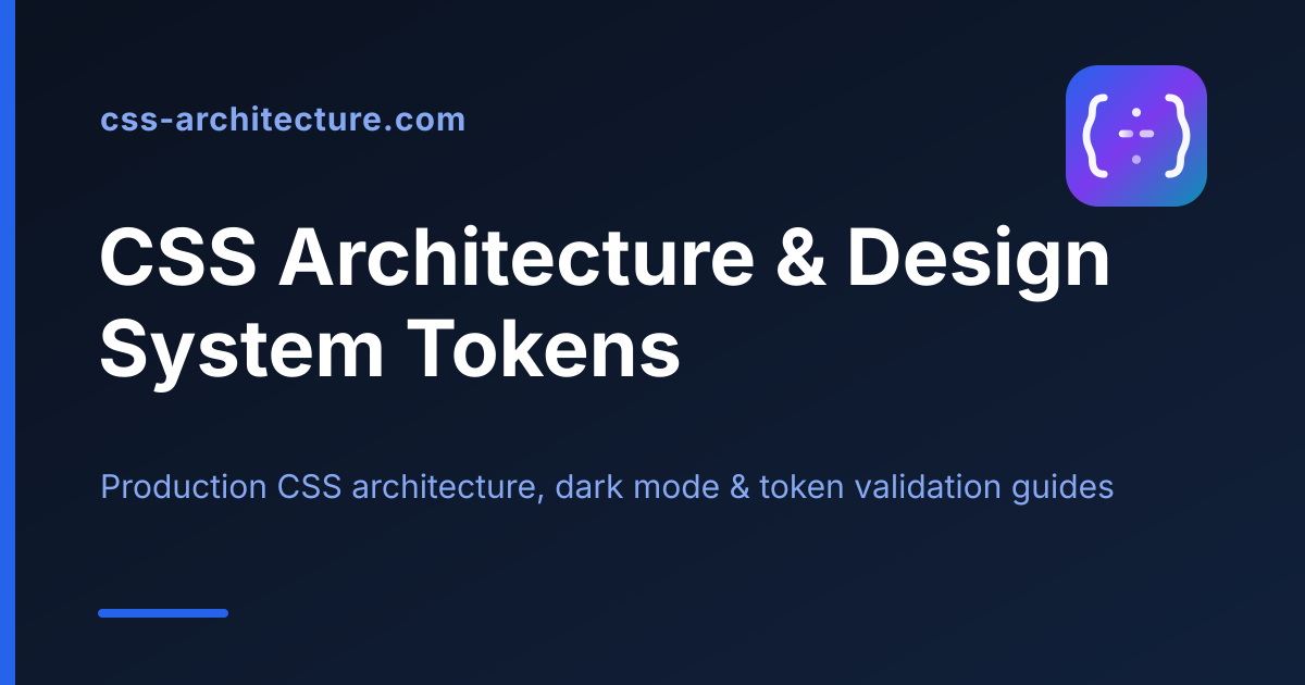 Token Fundamentals & Naming Conventions | CSS Architecture